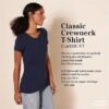 61rX4Hyq1EL._AC_SX385_.jpg Women RegularFit ShortSleeve Crewneck TShirt Multipacks