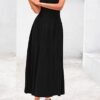 Casual Dresses for Business Work Midi Sleeveless A Line Pleated Cocktail Dress