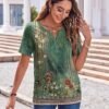 Womens Tops Casual Short Sleeve V Neck Shirts Business Dressy Work Blouses
