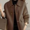 Plus Size Women's Retro Lapel Single-Breasted High-Quality Short Jacket